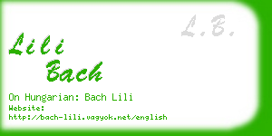 lili bach business card